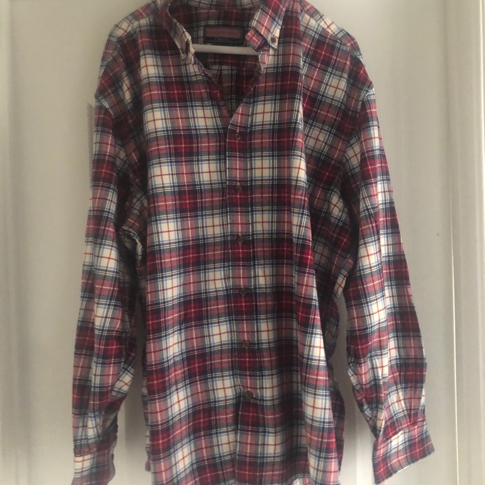 Red and Navy Plaid Shirt